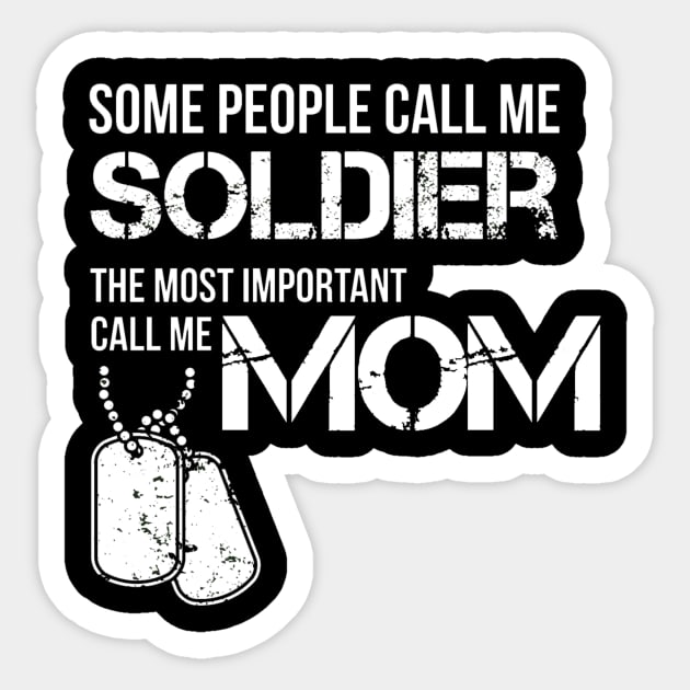 Soldier Mom Sticker by mooby21